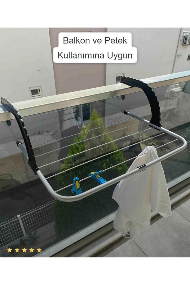 Bebek Çocuk Kıyafet Kurutmalık Petek Üstü Mini Balkon Kurutmalık Askı - 2