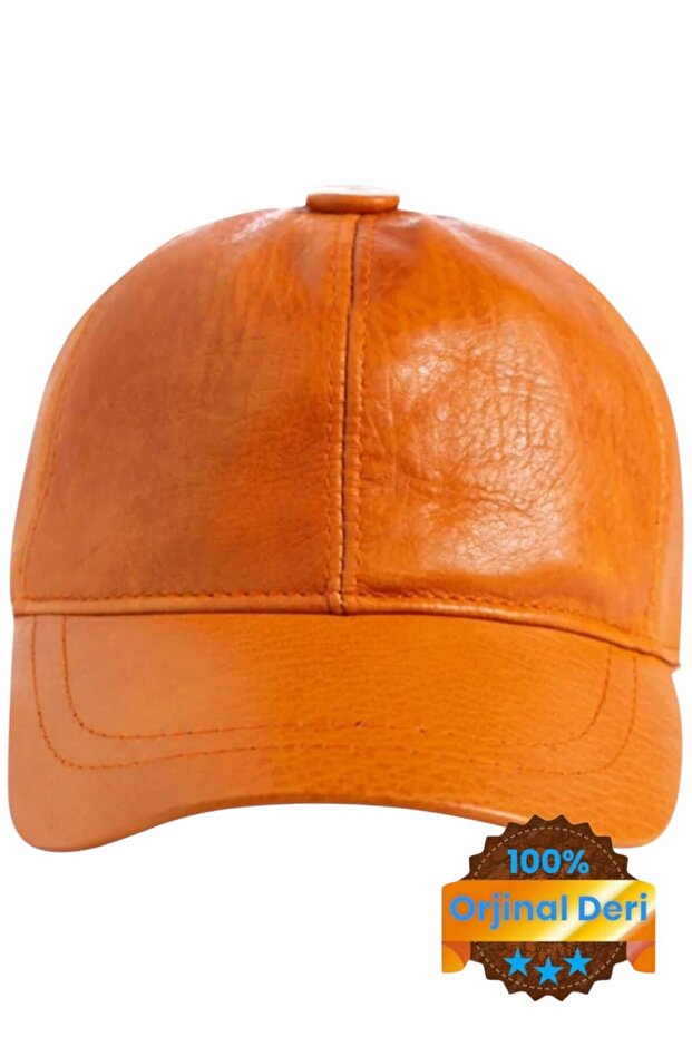 Unisex 100% Leather Back Adjustable Baseball Cap Hat