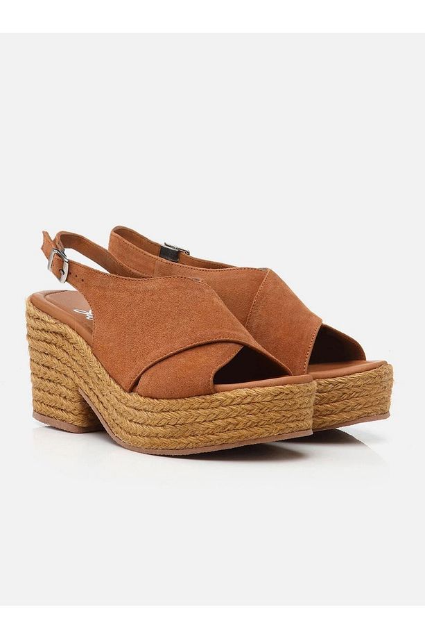 Amore Kahverengi Kadın Platform Topuklu Espadril - 1