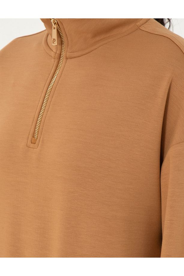 Camel Regular Fit Modal Kumaş Sweatshirt 50308116-VR015 - 7