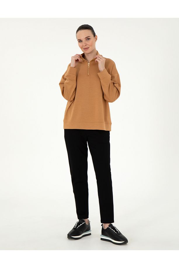 Camel Regular Fit Modal Kumaş Sweatshirt 50308116-VR015 - 4