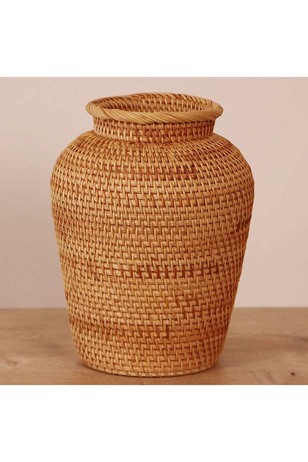Zeyla El Yapımı Rattan Mini Vazo & Çiçeklik (16x20cm) - 2