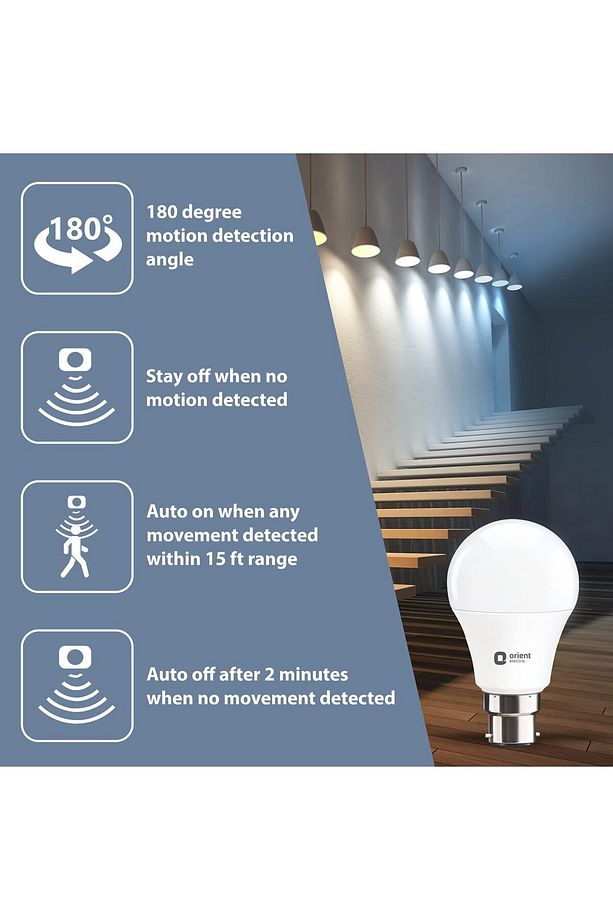 10 Watt Radar Sensörlü Led Ampul Gece Gündüz Ve Hareket Sensörlü Lamba Yüksek Lümen 6500K Beyaz Işık - 4