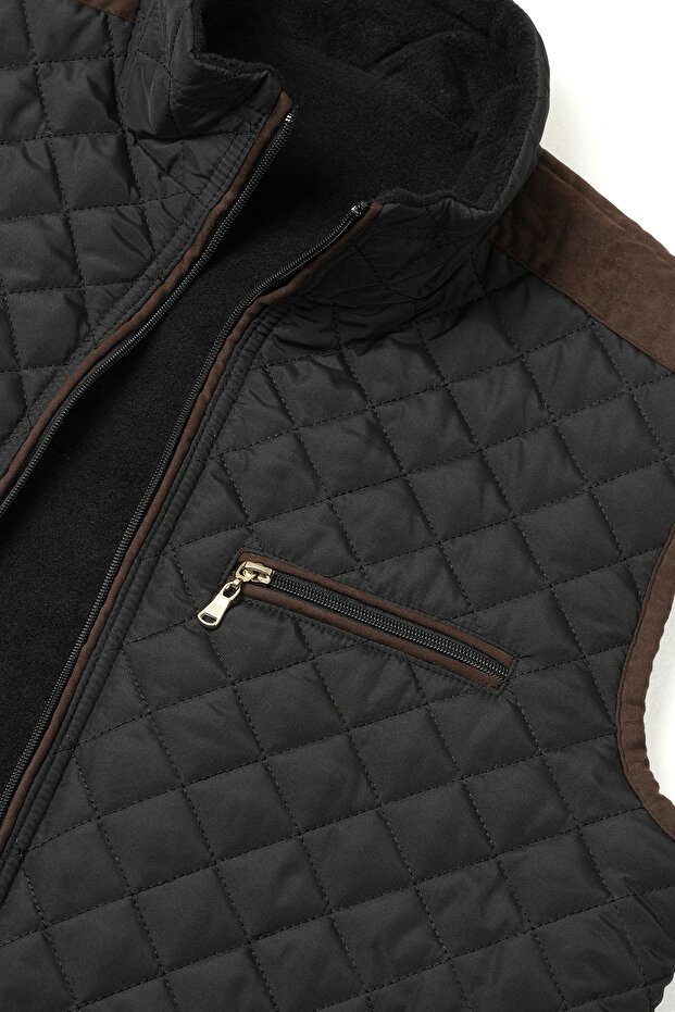 SİYAH BİYELİ KAPİTONE YELEK - 3