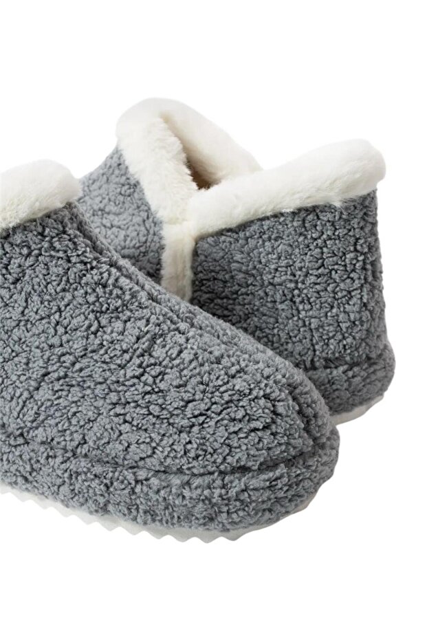 Kadın Panduf | Ev Botu | Ev Ayakkabısı Eva Kalın Hafif Kaymaz Taban GRİ - 8