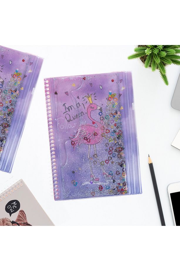 Flamingo Simli ve Sulu Kapaklı Kalem Kutulu A5 Defter - 5