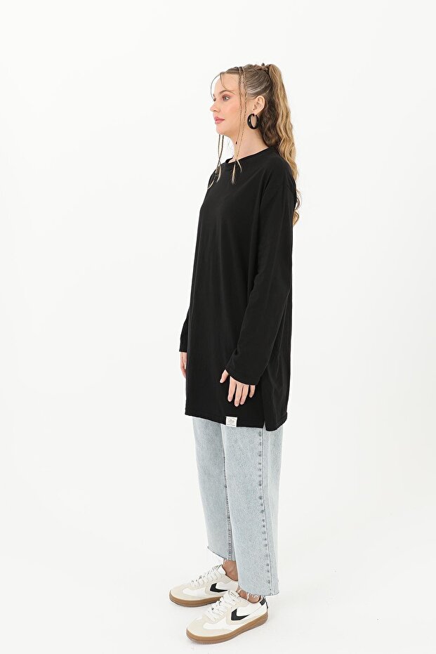 Kadın Basic Tunik - 30726TUN - BLACK - 3