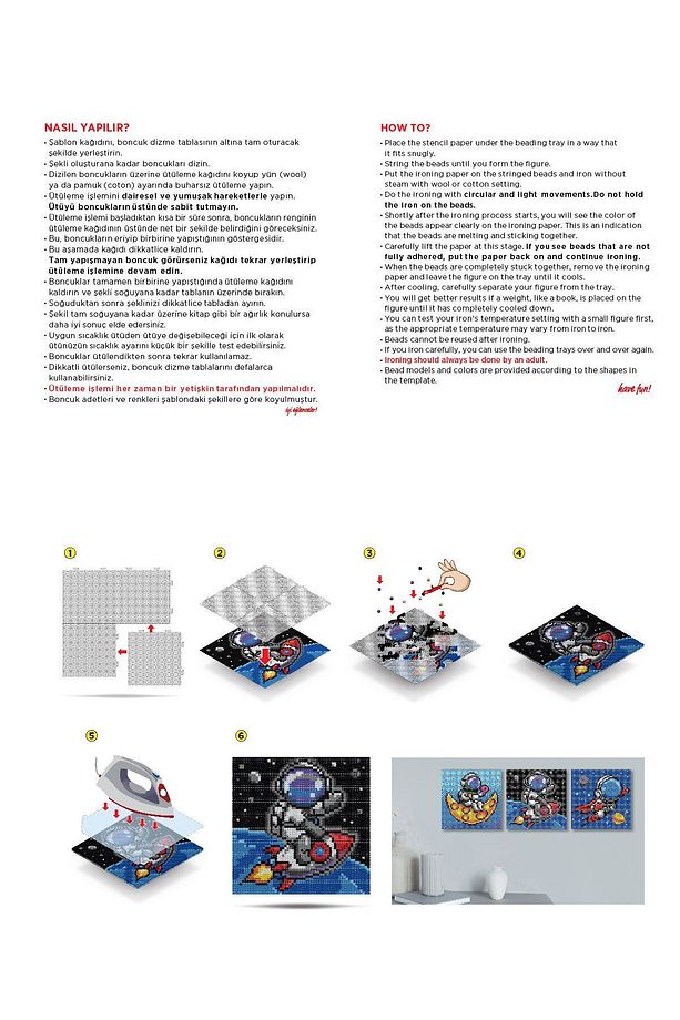 Yetişkin Boncuk Aktivite Seti Astronot 3in1-pixel Pixel Ppa03-01 - 4
