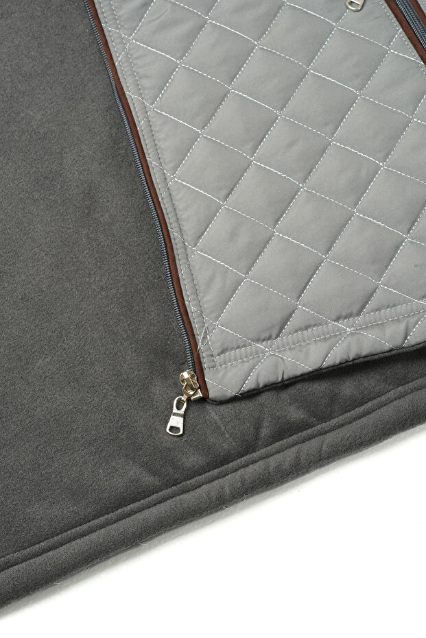 GRİ BİYELİ KAPİTONE YELEK - 5