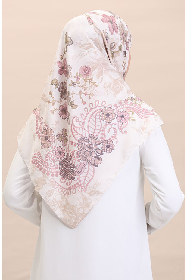 وشاح منقوش بالكرز الكريمي - CVS-07 - 3