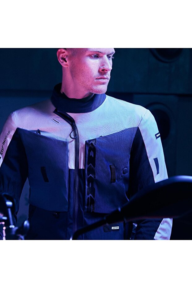 FRONTIER TEX CEKET GRİ MAVİ - 4