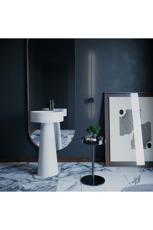 Monoblok Akrilik-corian Solid Banyo Lavabosu - 3