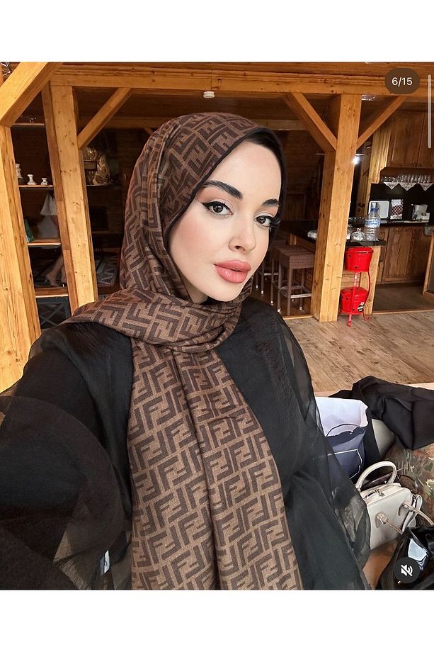 F Desen Yün İpek Şal - 2