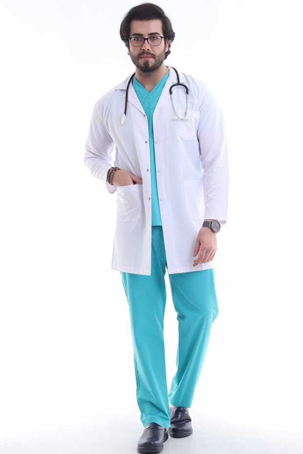 Men's Doctor Apron - Jacket Collar