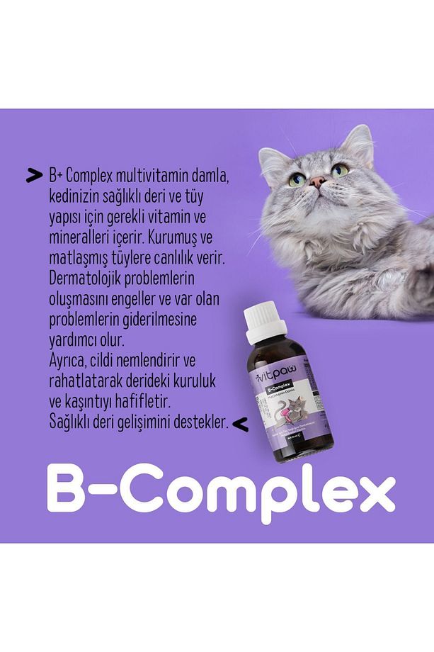 B Complex Biotin Damla 50ml - Kediler Için Vitamin, Tüy Dökülme Önleyici, Deri Ve Tüy Sağlığı - 6