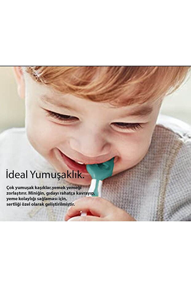 Silikon Mama Kaşığı Nam Namyemeye Alıştırma Seti Ek Gıdaya Geçiş Silikon Uçlu Kaşık Blw Destekleyici - 3