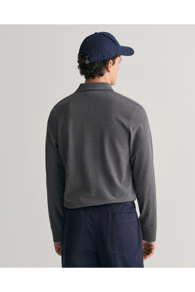 M?ska Szara Koszulka Polo Regular Fit - 2