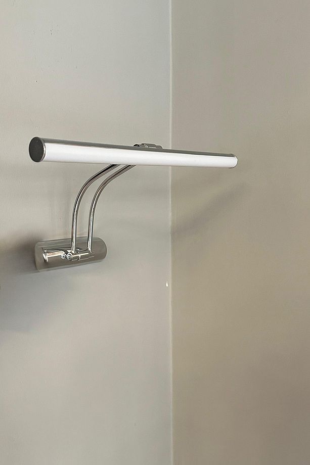Frame Krom Led Tekli Aplik Salon Mutfak Cafe Butik Lamba Aydınlatma - 1
