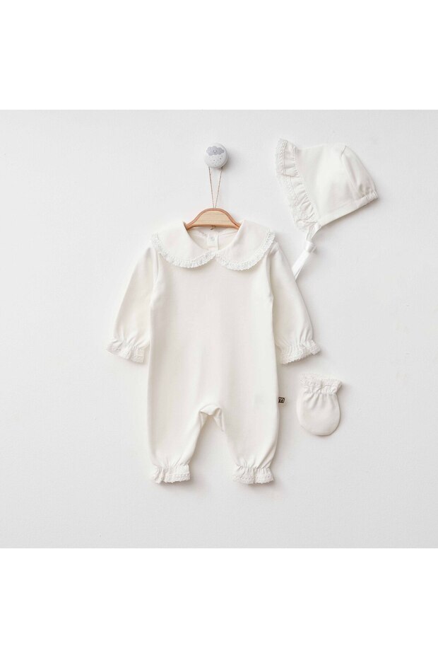 Newborn Baby Girl Cotton Jumpsuit Hospital Release Special Day Set Mevlüt Babyshower Wedding Engagement Gift