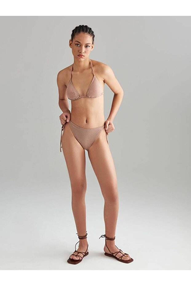 طقم بيكيني مثلث - برونزي، بني - 2