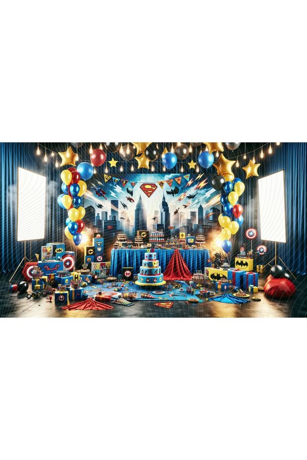 Colorful Balloons and Birthday Cake Themed 200x150cm Photography Backdrop
