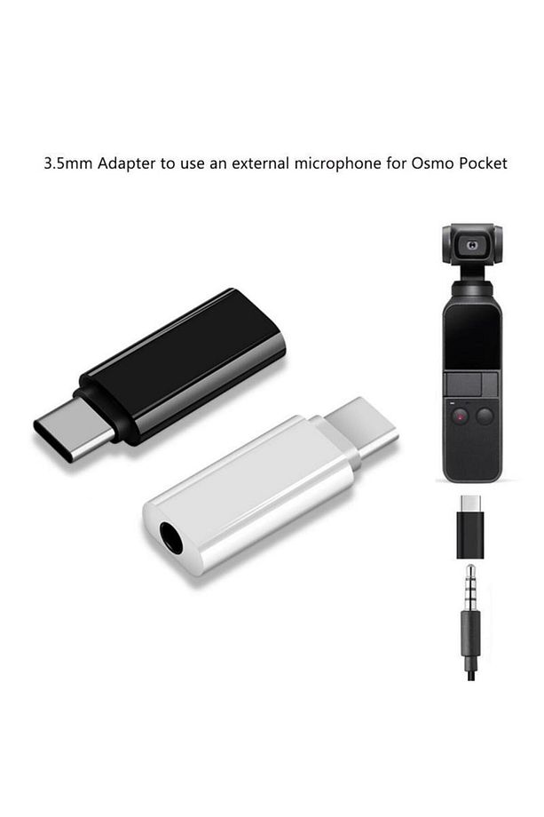 Dji Ozmo Pocket Telefon Uyumlu 3.5mm To Type C Mikrofon Adaptörü - 3
