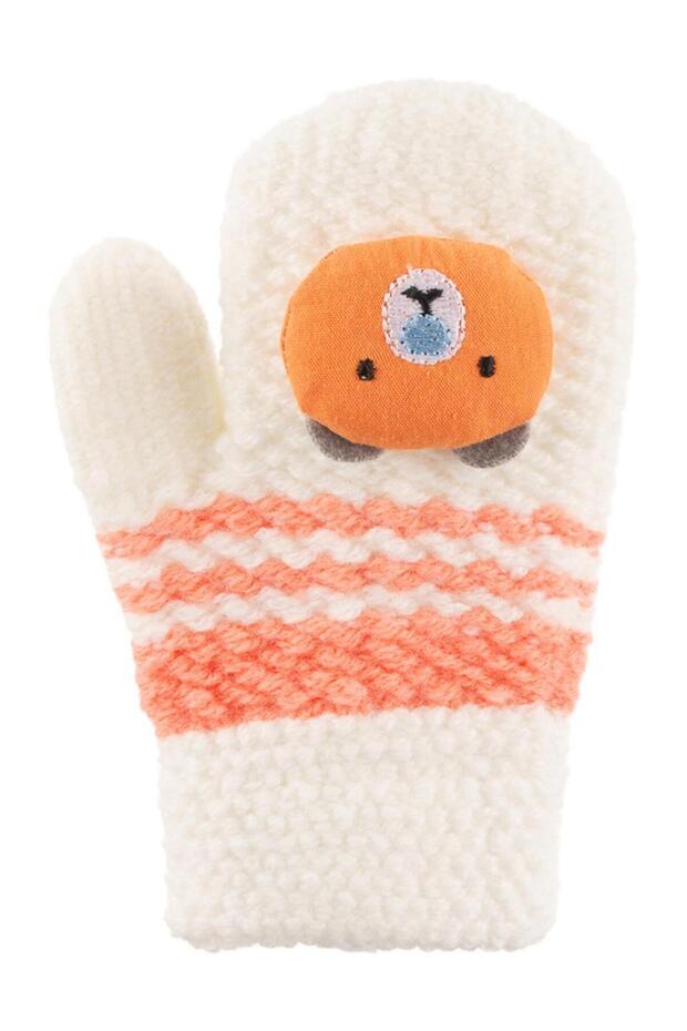 1-3 Yaş Bebe Örme Eldiven Kız - 2