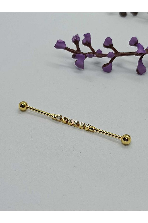 Su Taşı Zincir Altın Köprü Helix Conch Piercing - 1