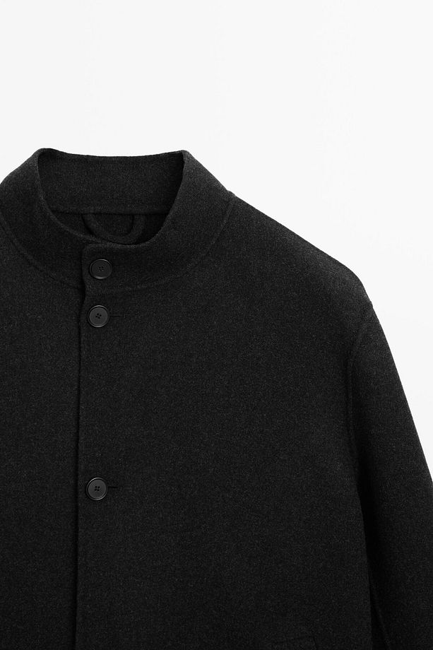 Çift yün karışımlı bomber ceket - 7