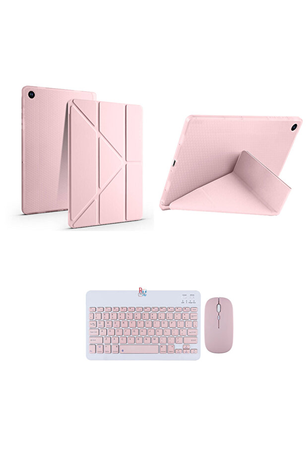 Samsung Galaxy Tab A9 Plus X210 11 inç İle Uyumlu Standlı Kılıf Ve Klavye Mouse 2 li Set - 1
