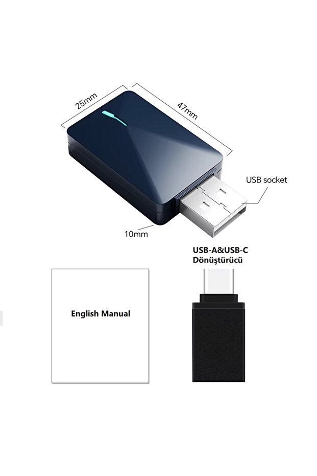 Kablosuz Android Auto/Car Play USB Dongle - 3