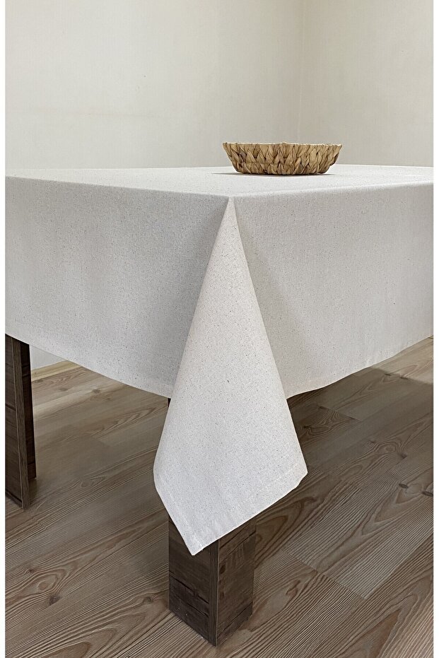 Vintage Buldan Crafted Plain Linen Tablecloth Square / Rectangular (Not Raw Fabric, It Is Buldan Linen)
