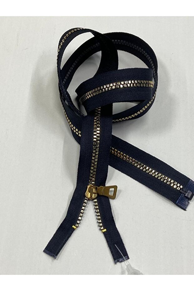 Coat Coat Cap Zipper Metallic Appearance Plastic 100-110 Cm Navy Blue/gold