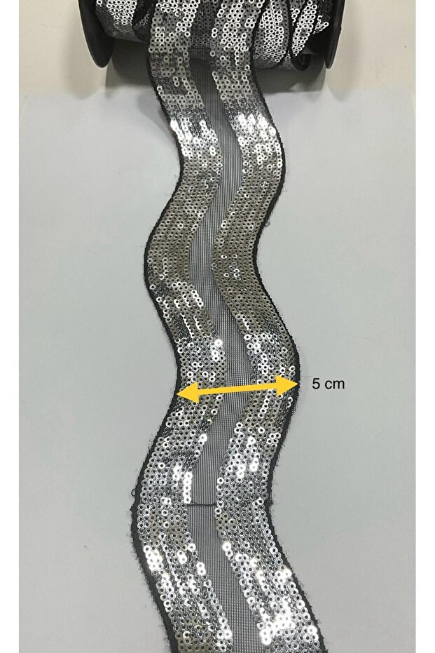 Silver Sequin Strip / 1 Meter