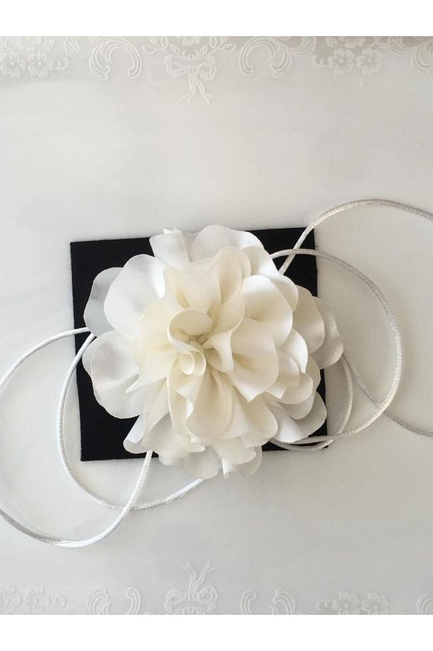 Kolye / Choker Kolye/bağcıklı Kumaş Çiçek Kolye ( 10 Cm ) ( Bk1 ) - 8