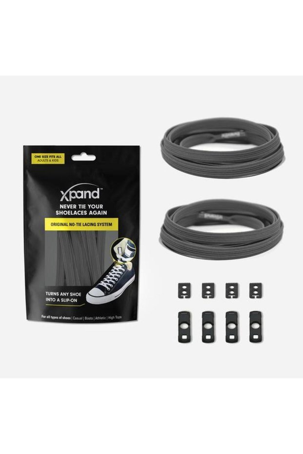 Flat Original No-Tie Lacing System - Grey [set/2]