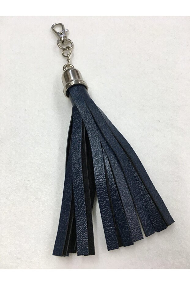 Bag Tassel Chain Keychain Navy Blue