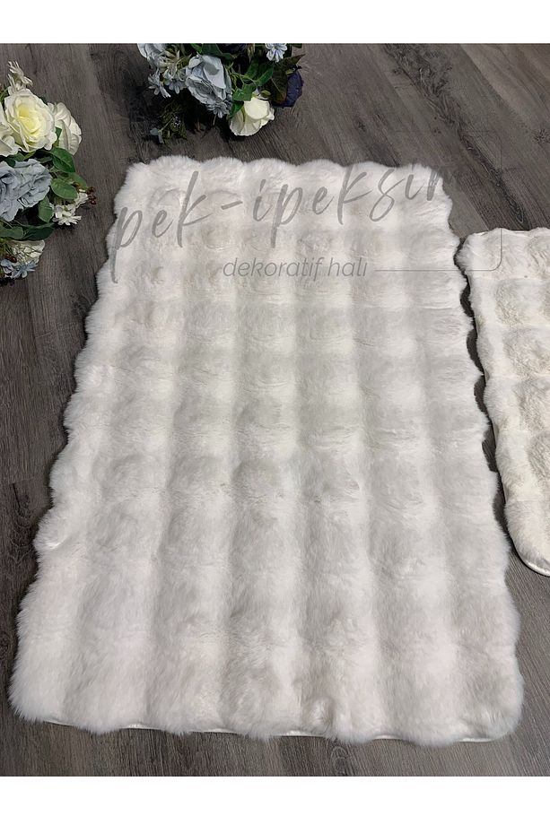 Lüx Post Banyo Paspas Seti 2li Bubble Mutfak Extra Yumuşak Halı Kaymaz Taban Süet Dokuma Taban - 2