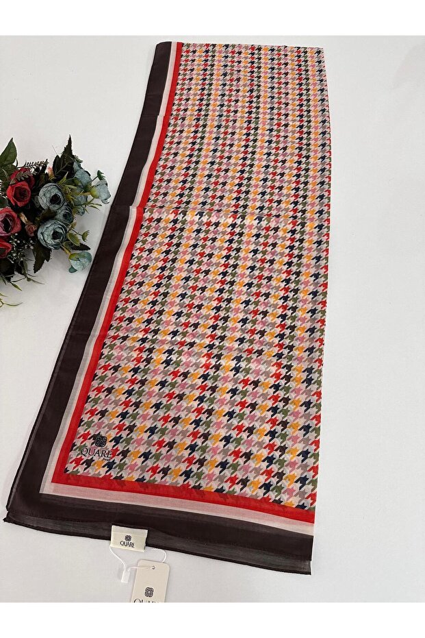 Soft Cotton Patterned Shawl Ldsq1007 - 1