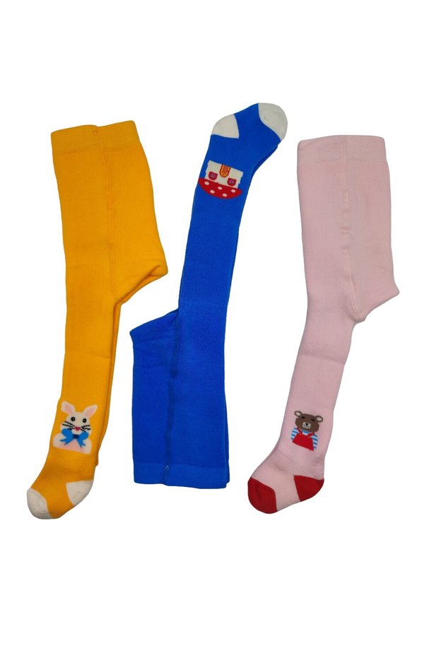 3 Pairs of Towel Cotton Winter Girls and Baby Pantyhose