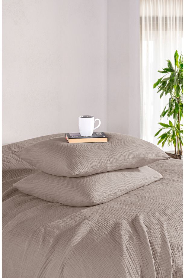Müslin Tek Kişilik Yatak Örtüsü Seti 180 X 230 Cm, 2 Parça, Yazlık Yastık Kılıfı Ve Pike Takımı - 5