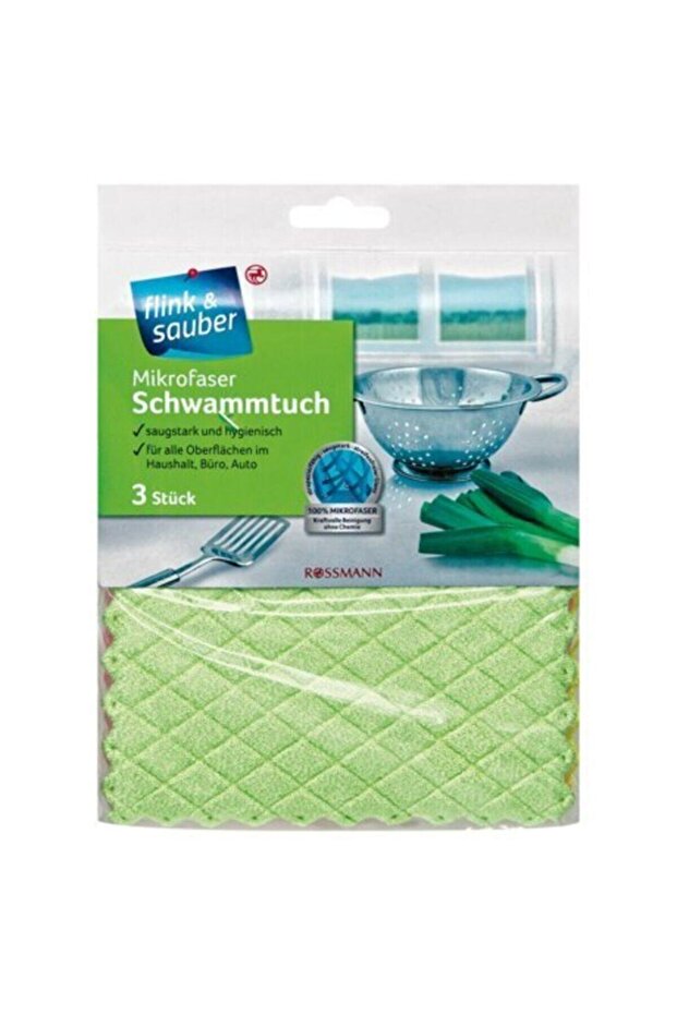 Mikrofiber Sünger Bez 3'lü - 1