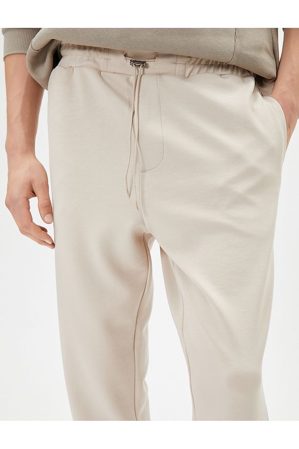 Jogger Eşofman Altı Basic Beli Bağcıklı Cepli - 5