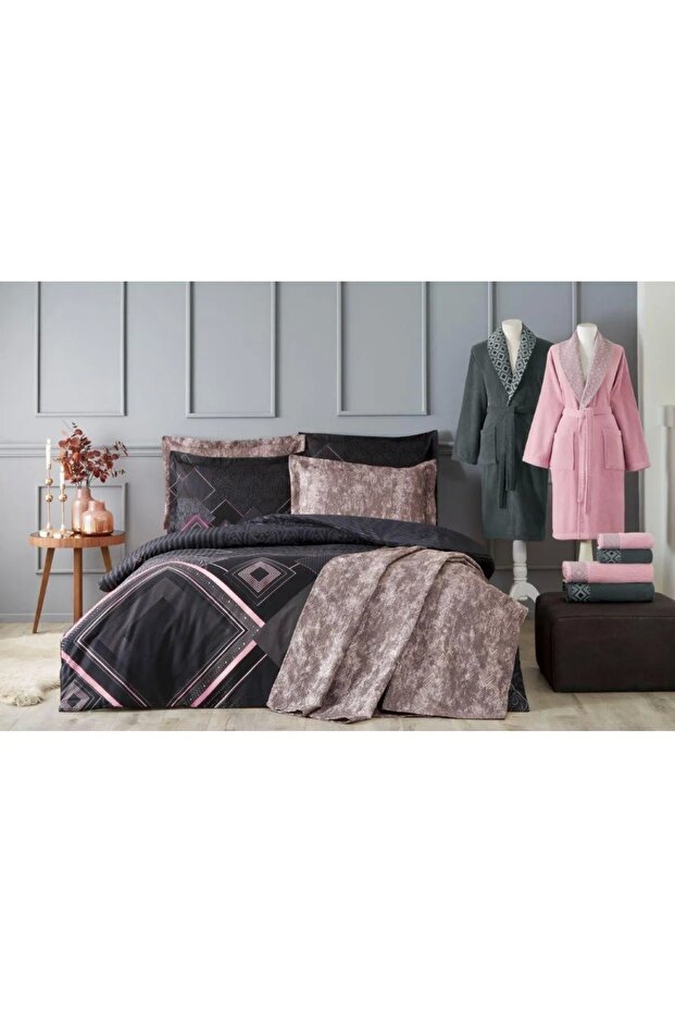 مجموعة Nivemeshome Snazzy Black Concept مجموعة المهر اليومية Özdilek