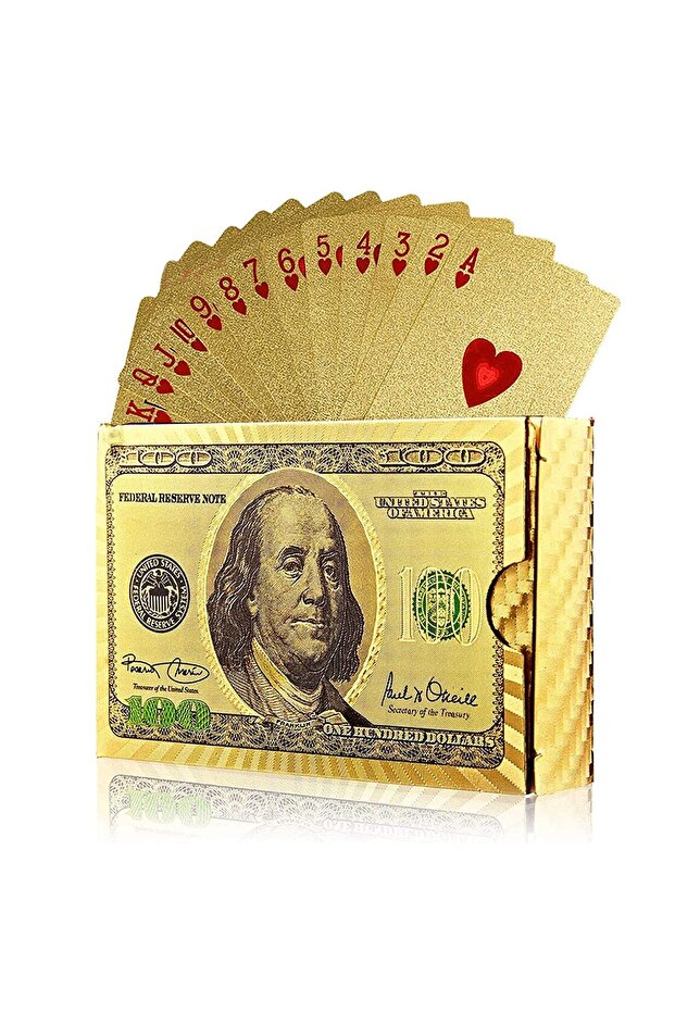 Weather Forecast Gold Dolar iskambil Kağıdı Kaygan Plastik Su Geçirmez Oyun Kağıdı cin383sr