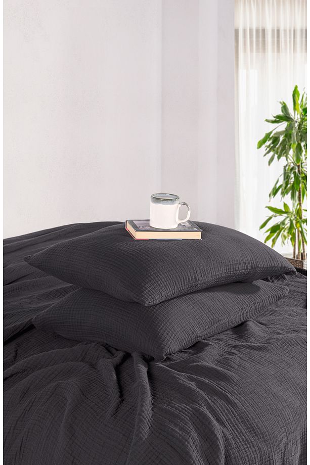 Müslin Tek Kişilik Yatak Örtüsü Seti 180 X 230 Cm, 2 Parça, Yazlık Yastık Kılıfı Ve Pike Takımı - 5