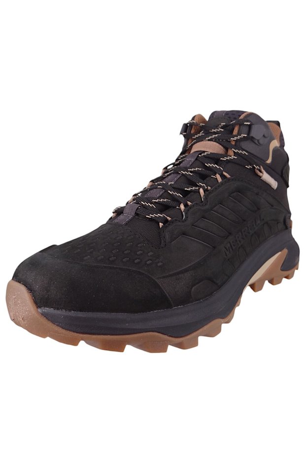 Herren Wanderstiefel Stiefel Wanderschuhe Moab Speed 2 Ltr Mid Wp J 037777 Schwarz Black Leder Mit V