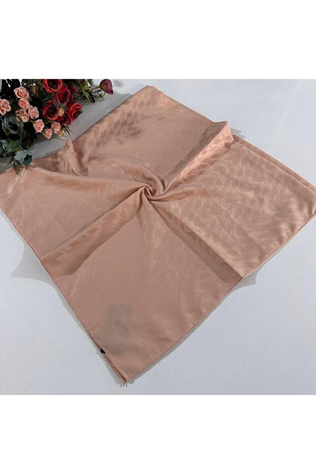 Luxury Jacquard Cotton Scarf Salmon Jpb0216