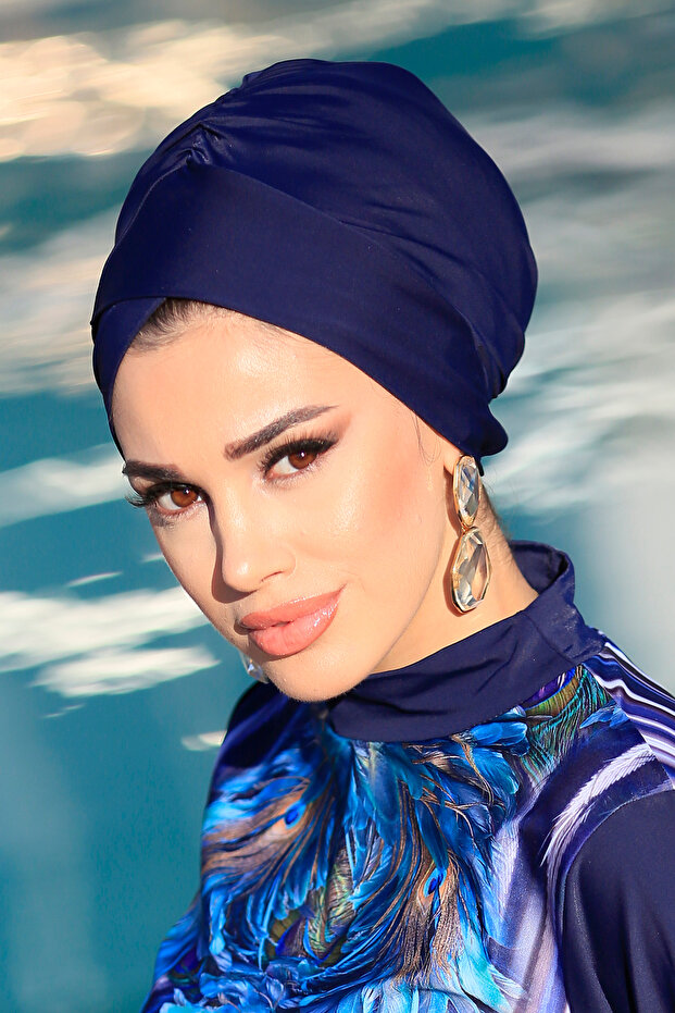 Çapraz Deniz Bone Lacivert - 4