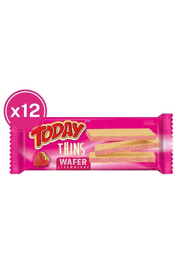 Today Thins Gofret Çilekli 65 Gr. (12 Adet) - 1